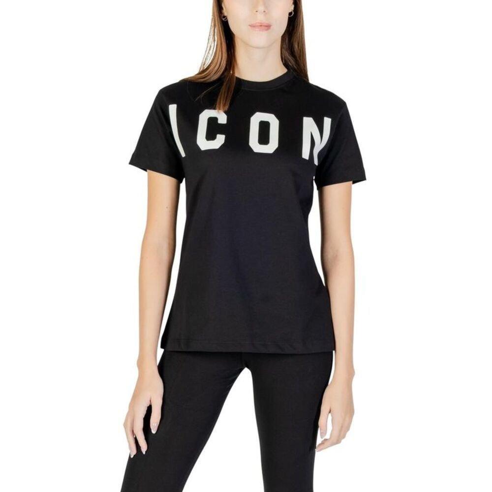 Icon Black Cotton Women's T-Shirt